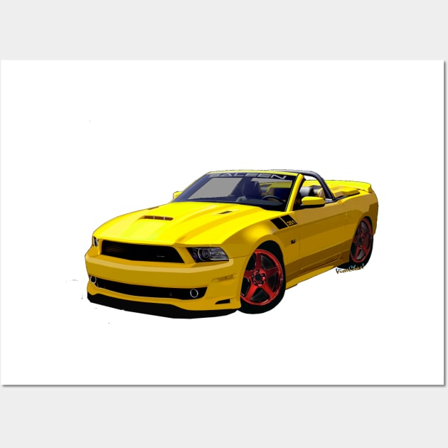 2014 Saleen Mustang Convertible s351 Wall Art by vivachas